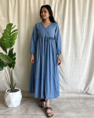 Cotton printed maxi dress