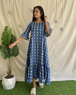 Indigo Cotton maxi dress