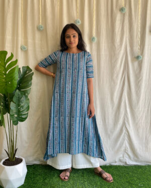 Handblock print kurta set