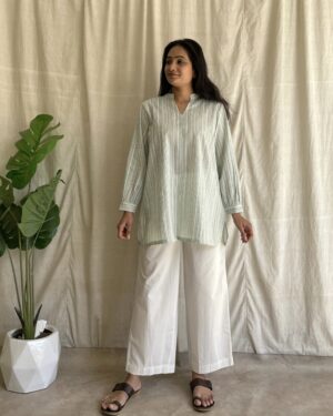 Cotton tunic and palazo set