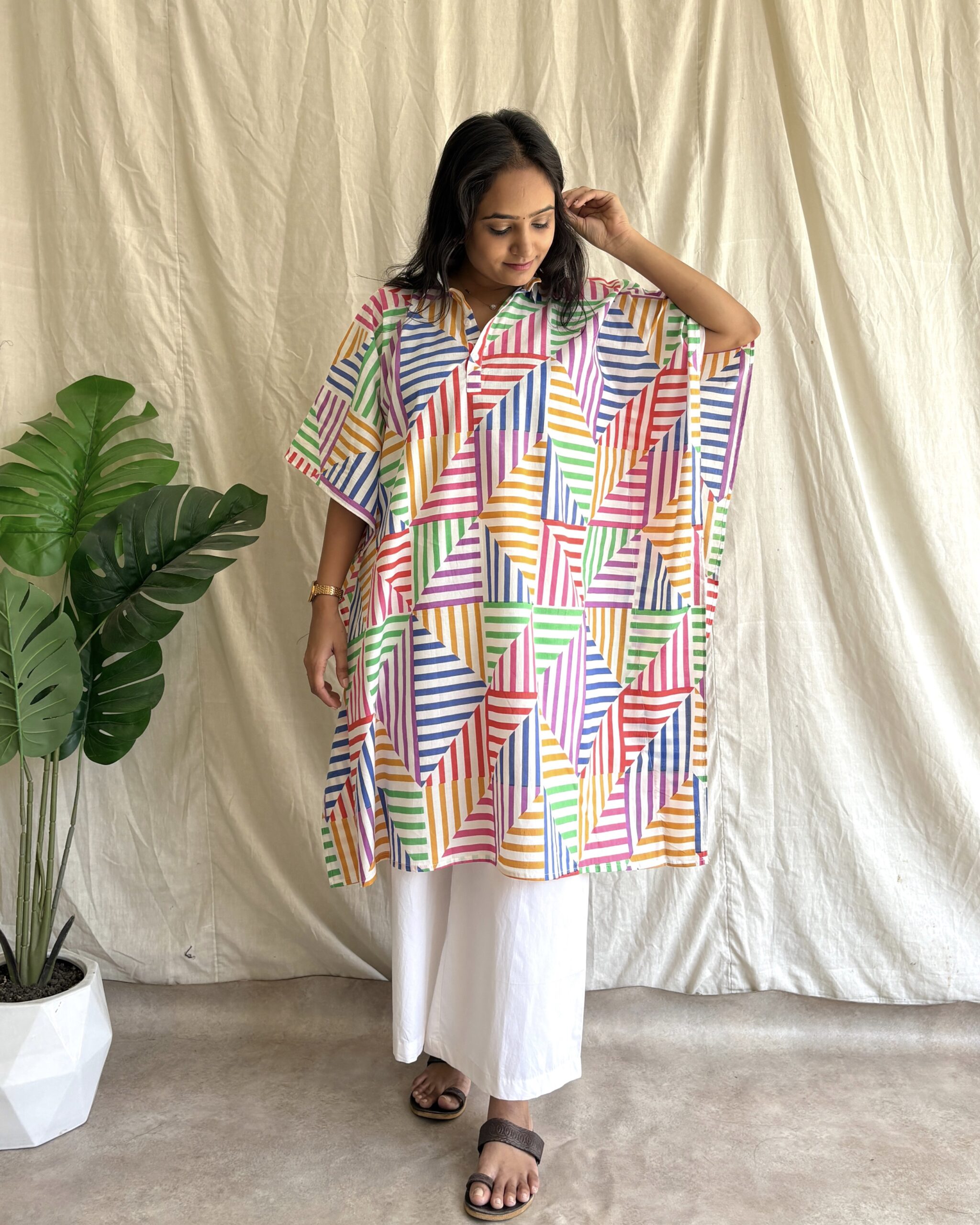 Multi colour kaftaan set