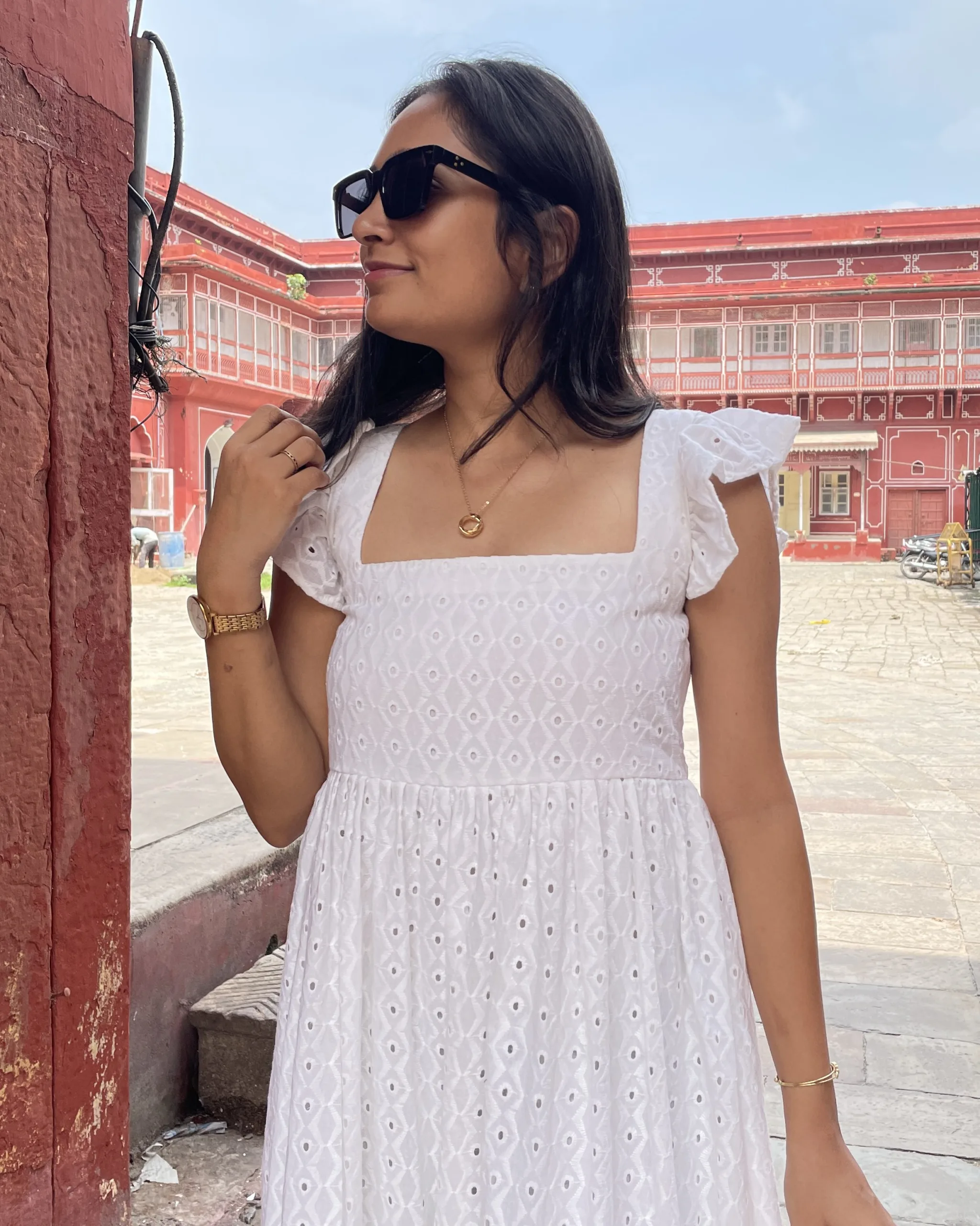 White hakoba maxi dress - Image 4