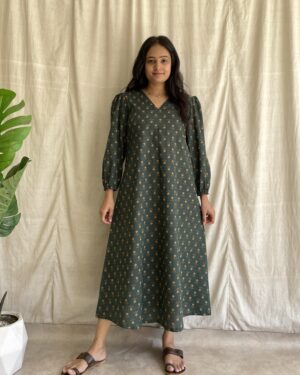 A line cotton dress