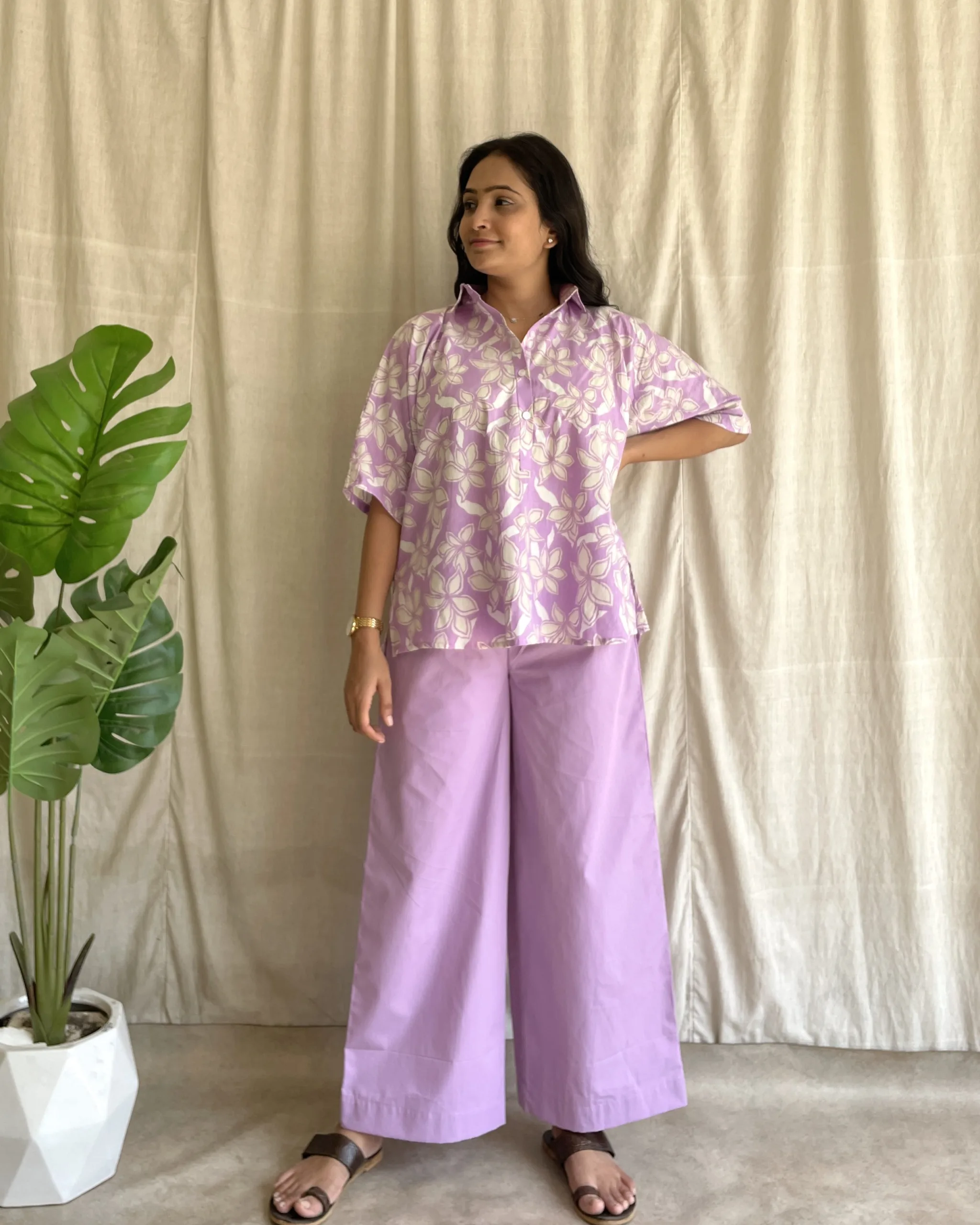 Lilac cotton coord set