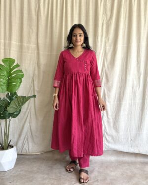 Handloom cotton kurta set