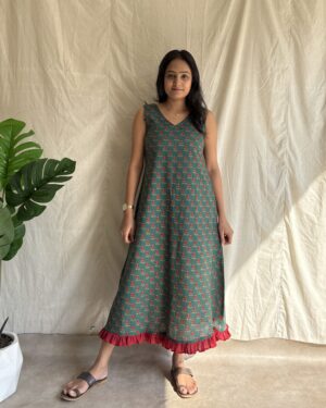 Cotton a line dress