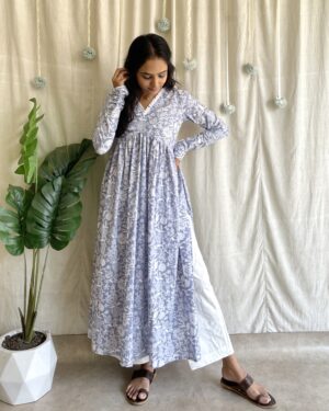 Cotton floral print kurta set