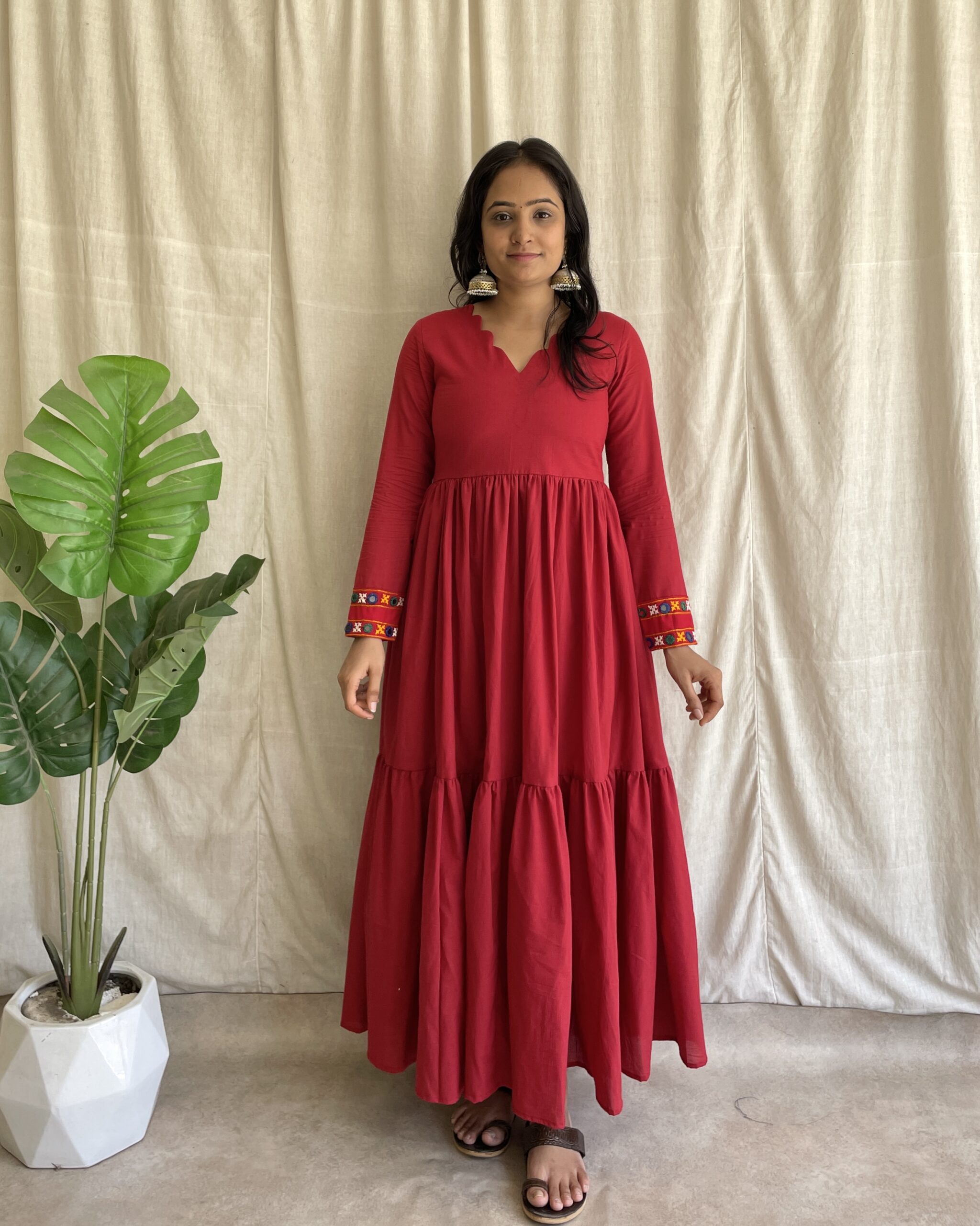 Cotton 2 tiered dress