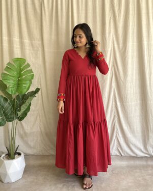 Cotton 2 tiered dress