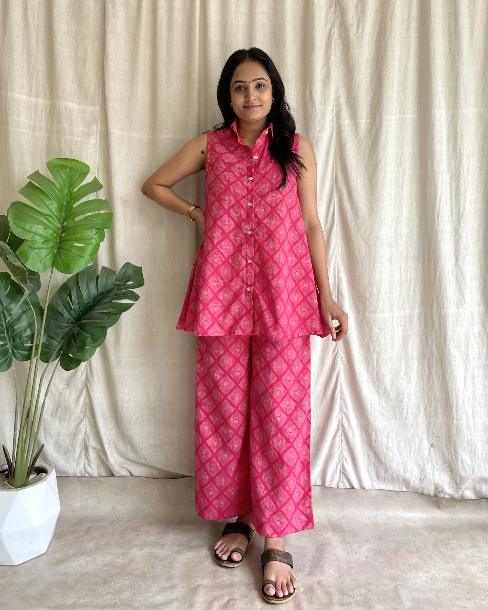 Pink cotton coord set
