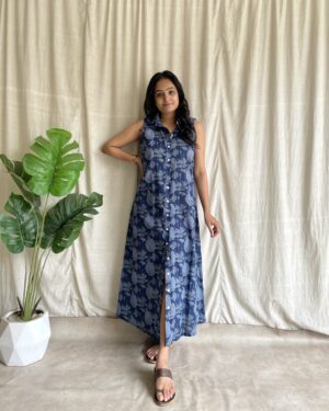 Cotton a line dress