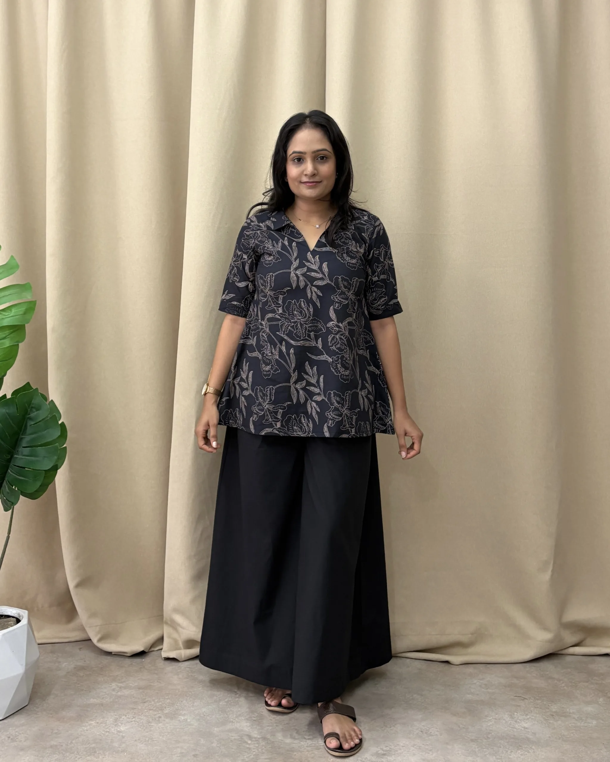 Black cotton coord set - Image 3