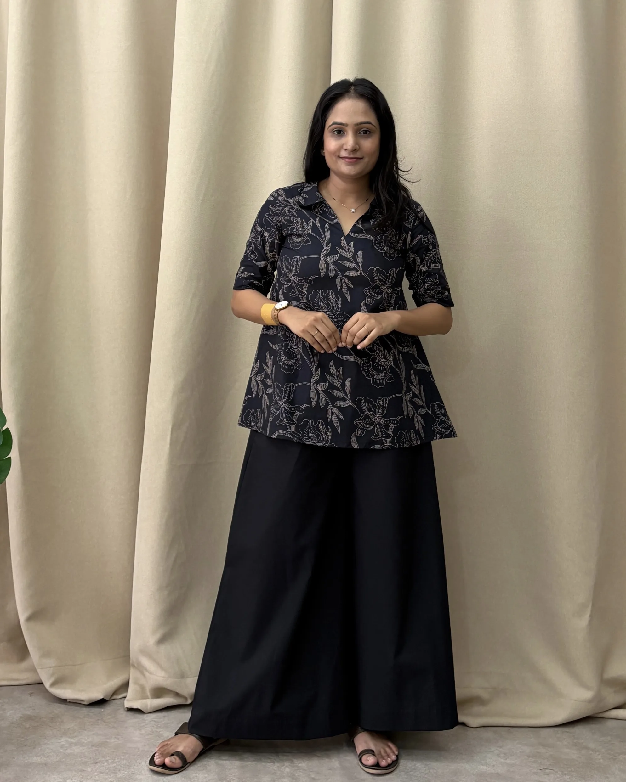 Black cotton coord set